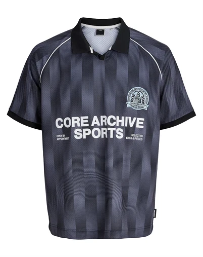 Jack & Jones Junior - JCOBreeze Football Trøje - Black/ AOP